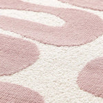 Textura Alfombra abstracta con diseño retro Flashy 25409 Rosa Atticgo