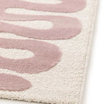 Esquina Alfombra abstracta con diseño retro Flashy 25409 Rosa Atticgo