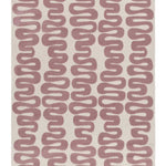 Alfombra abstracta con diseño retro Flashy 25409 Rosa Atticgo