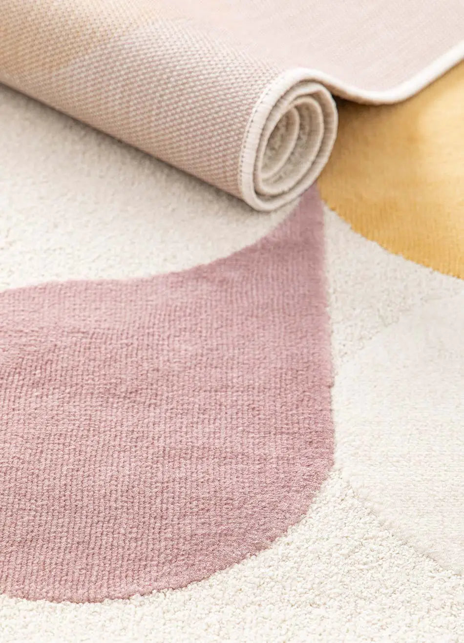 Detalle Alfombra geométrica colores empolvados Flashy 25411 Multicolor Atticgo