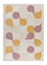 Alfombra geométrica colores empolvados Flashy 25411 Multicolor Atticgo