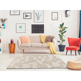 Atticgo Alfombra geométrica con relieve Flora 12844 Blanco ambiente salón