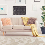 Atticgo Alfombra geométrica con relieve Flora 12844 Blanco ambiente