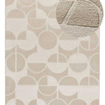 Atticgo Alfombra geométrica con relieve Flora 12844 Blanco lupa