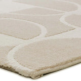 Atticgo Alfombra geométrica con relieve Flora 12844 Blanco esquina