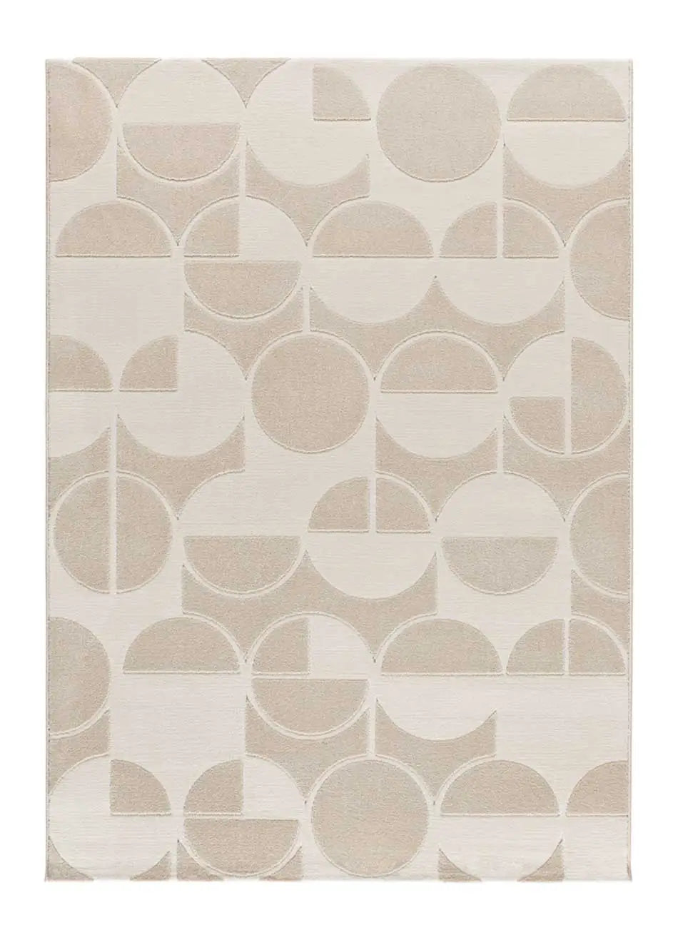 Atticgo Alfombra geométrica con relieve Flora 12844 Blanco