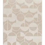 Atticgo Alfombra geométrica con relieve Flora 12844 Blanco