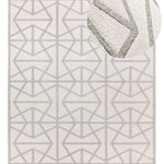 Atticgo Alfombra geométrica con relieve Flora 12937 Plata lupa