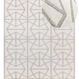 Atticgo Alfombra geométrica con relieve Flora 12937 Plata lupa