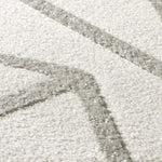 Atticgo Alfombra geométrica con relieve Flora 12937 Plata detalle