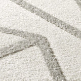 Atticgo Alfombra geométrica con relieve Flora 12937 Plata detalle