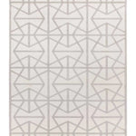 Atticgo Alfombra geométrica con relieve Flora 12937 Plata