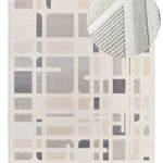 Atticgo Alfombra geométrica con relieve Flora 12955 Plata lupa