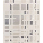 Atticgo Alfombra geométrica con relieve Flora 12955 Plata