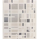 Atticgo Alfombra geométrica con relieve Flora 12955 Plata