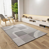 Atticgo Alfombra geométrica con relieve Flora 12960 Plata ambiente salón
