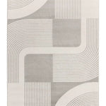 Atticgo Alfombra geométrica con relieve Flora 12960 Plata