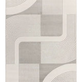 Atticgo Alfombra geométrica con relieve Flora 12960 Plata