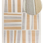 Atticgo Alfombra geométrica con relieve Flora 12967 Plata lupa