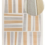 Atticgo Alfombra geométrica con relieve Flora 12967 Plata lupa