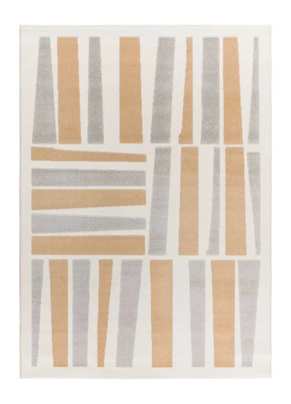 Atticgo Alfombra geométrica con relieve Flora 12967 Plata