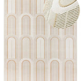 Atticgo Alfombra geométrica con texturas Flora 12968 Blanco lupa