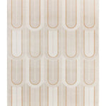 Atticgo Alfombra geométrica con texturas Flora 12968 Blanco