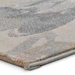 Alfombra esquina con motivos florales Flores Sunset 12337 Gris y Beige Atticgo