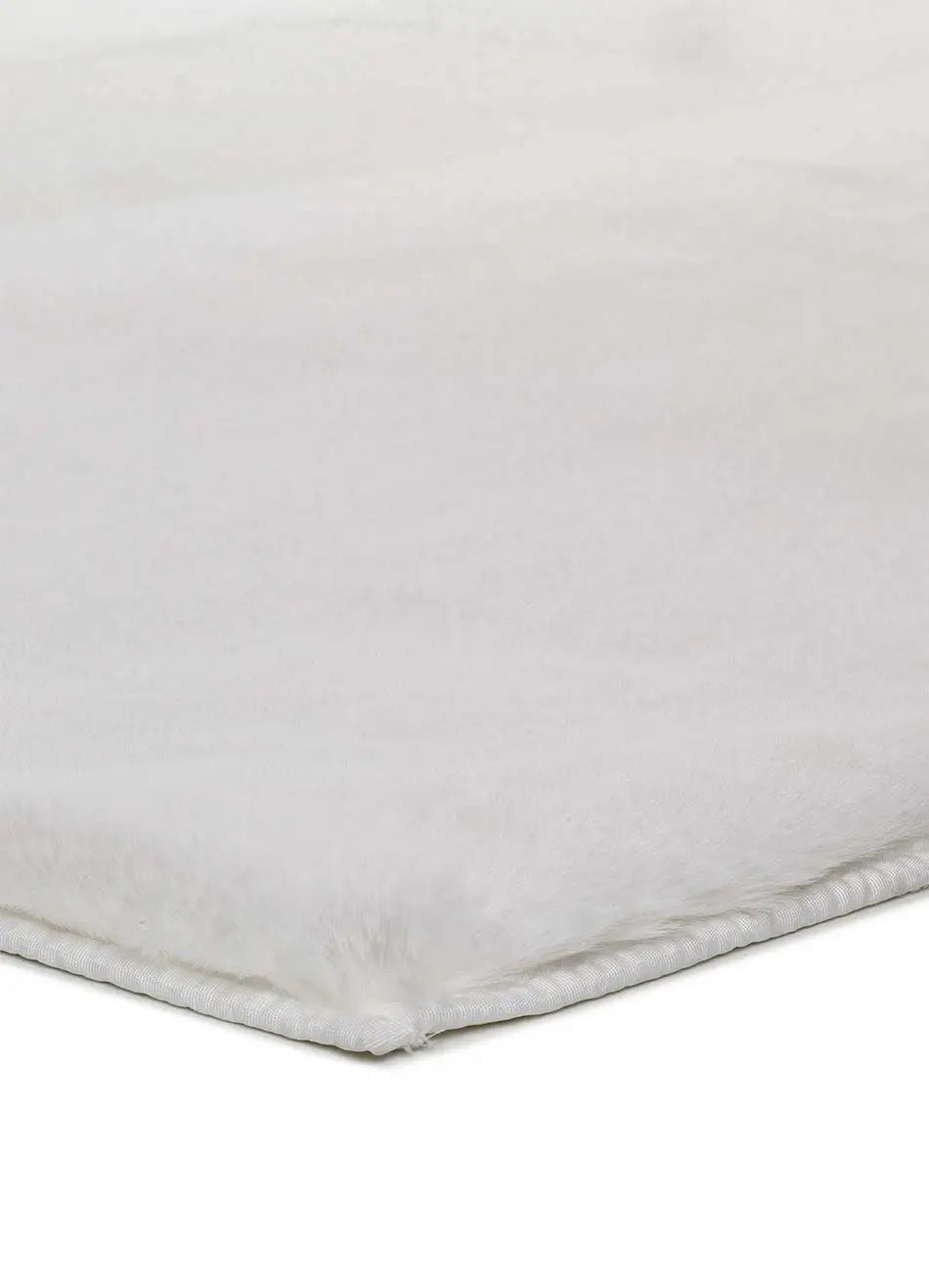 Atticgo Alfombra lavable Fox Liso Blanco forma macro