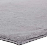 Atticgo Alfombra lavable Fox Liso Plata forma macro