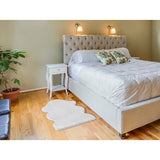 Atticgo Alfombra lavable Fox Liso Blanco forma ambiente habitación