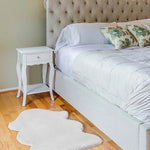 Atticgo Alfombra lavable Fox Liso Blanco forma ambiente