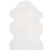 Atticgo Alfombra lavable Fox Liso Blanco forma