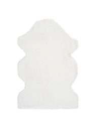 Atticgo Alfombra lavable Fox Liso Blanco forma