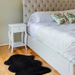 Atticgo Alfombra lavable Fox Liso Negro forma ambiente