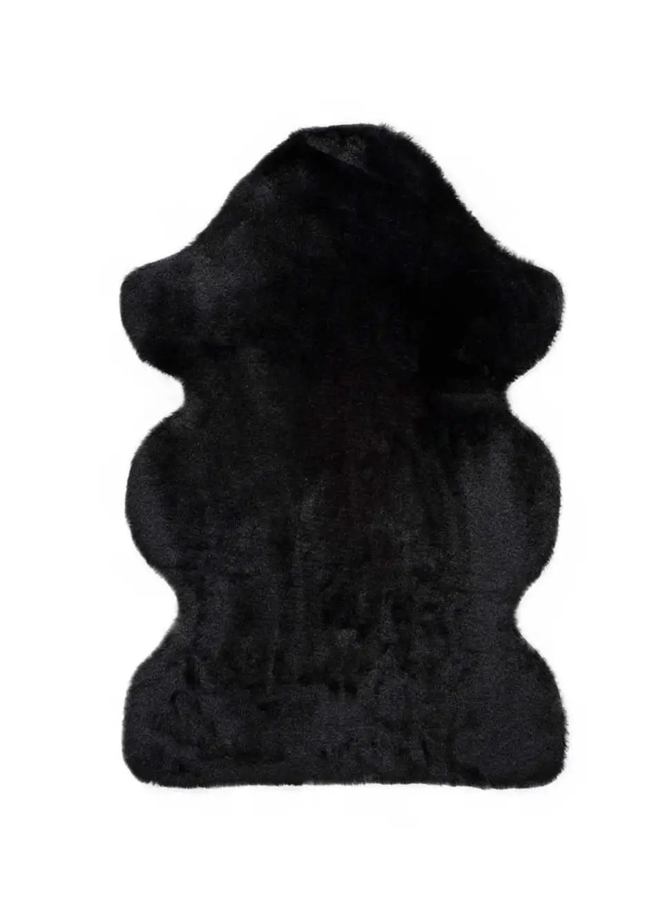 Atticgo Alfombra lavable Fox Liso Negro forma