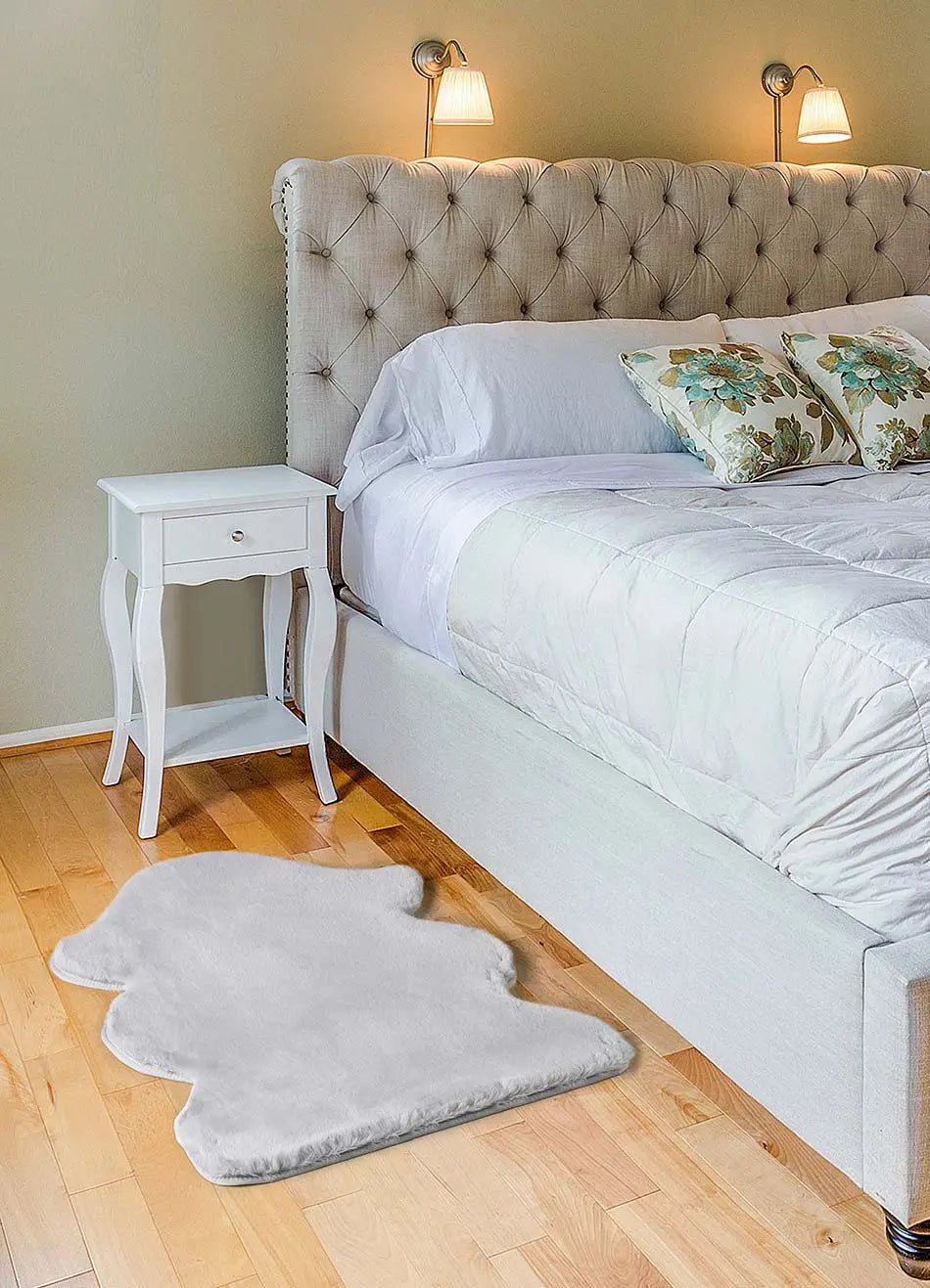 Atticgo Alfombra lavable Fox Liso Plata forma ambiente