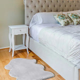 Atticgo Alfombra lavable Fox Liso Plata forma ambiente