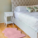 Atticgo Alfombra lavable Fox Liso Rosa forma ambiente