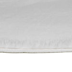 Atticgo Alfombra lavable Fox Liso Blanco redonda macro