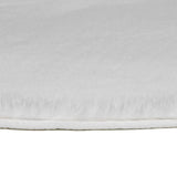 Atticgo Alfombra lavable Fox Liso Blanco redonda macro