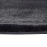 Atticgo Alfombra lavable Fox Liso Negro macro