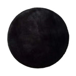 Atticgo Alfombra lavable Fox Liso Negro redonda 