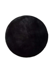 Atticgo Alfombra lavable Fox Liso Negro redonda 