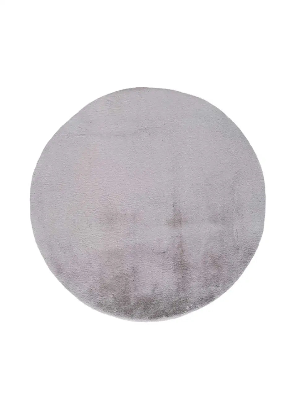 Atticgo Alfombra lavable Fox Liso Plata redonda