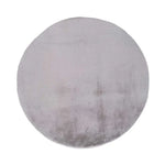 Atticgo Alfombra lavable Fox Liso Plata redonda