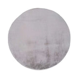 Atticgo Alfombra lavable Fox Liso Plata redonda