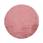 Atticgo Alfombra lavable Fox Liso Rosa redonda