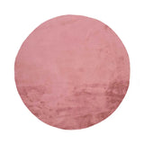 Atticgo Alfombra lavable Fox Liso Rosa redonda