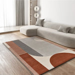 Alfombra geométrica para salón caldera y beige Gaia 12899 Atticgo